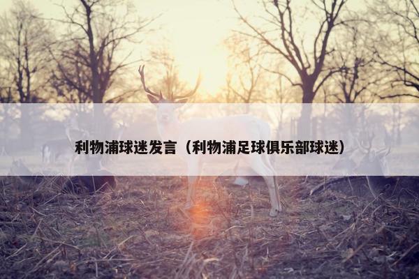 利物浦球迷发言（利物浦足球俱乐部球迷）