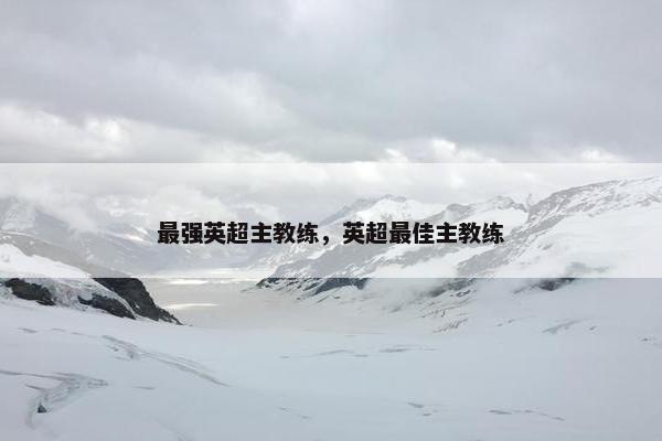 最强英超主教练，英超最佳主教练