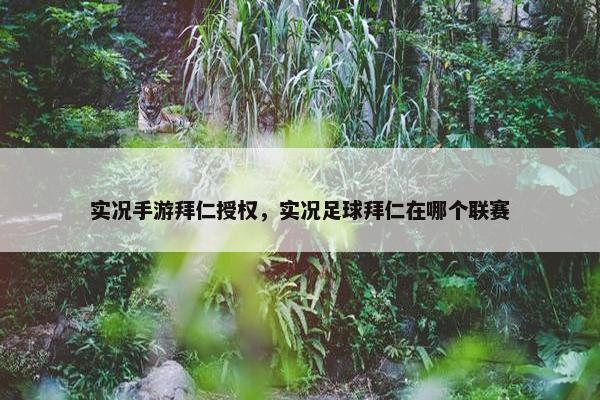 实况手游拜仁授权，实况足球拜仁在哪个联赛