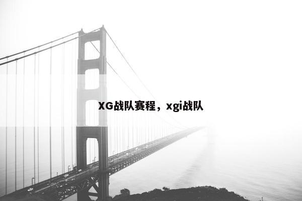 XG战队赛程，xgi战队