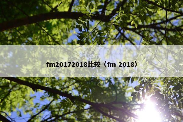 fm20172018比较（fm 2018）