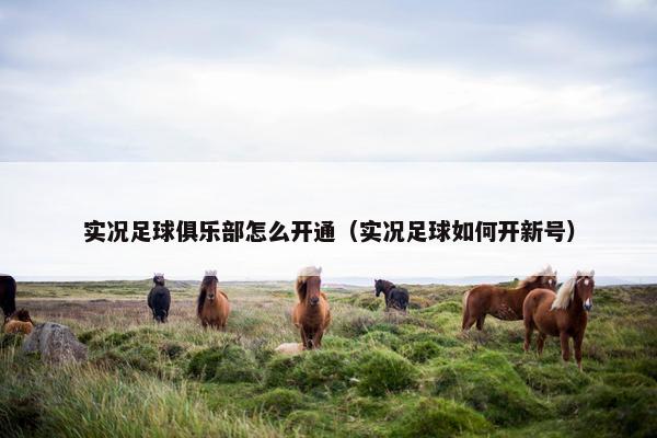 实况足球俱乐部怎么开通(实况足球如何开新号) 实况足球俱乐部怎么开通(实况足球如何开新号)