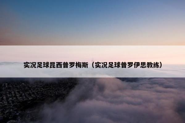 实况足球昆西普罗梅斯（实况足球普罗伊思教练）