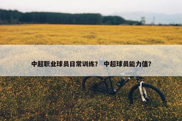中超职业球员日常训练？ 中超球员能力值？