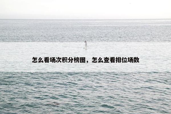 怎么看场次积分榜图，怎么查看排位场数
