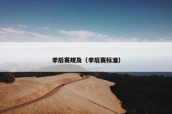 季后赛规及（季后赛标准）