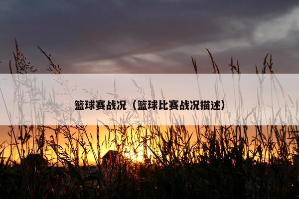 篮球赛战况（篮球比赛战况描述）