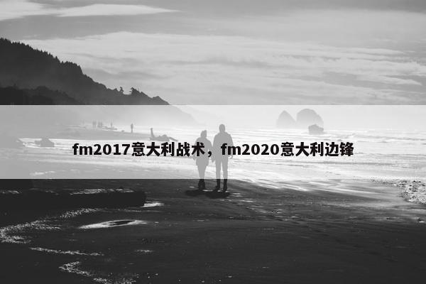 fm2017意大利战术，fm2020意大利边锋