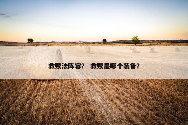 救赎法阵容？ 救赎是哪个装备？
