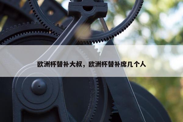 欧洲杯替补大叔，欧洲杯替补席几个人