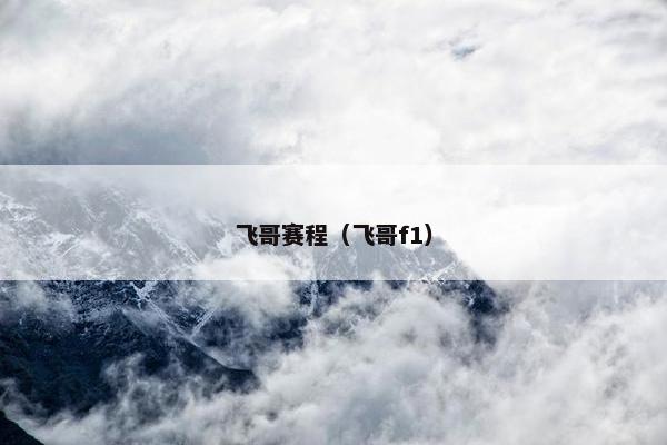 飞哥赛程（飞哥f1）
