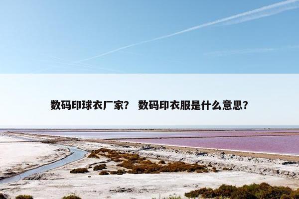 数码印球衣厂家？ 数码印衣服是什么意思？