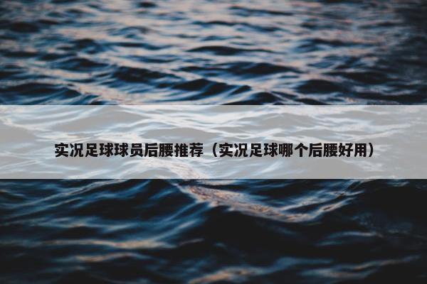 实况足球球员后腰推荐（实况足球哪个后腰好用）