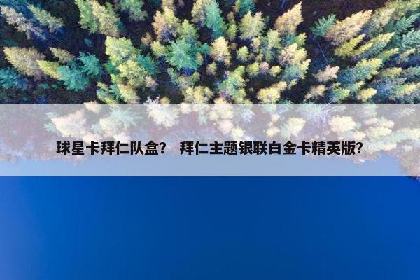 球星卡拜仁队盒？ 拜仁主题银联白金卡精英版？