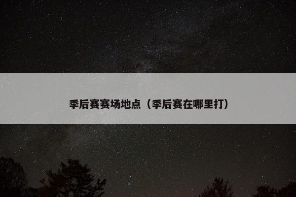 季后赛赛场地点（季后赛在哪里打）