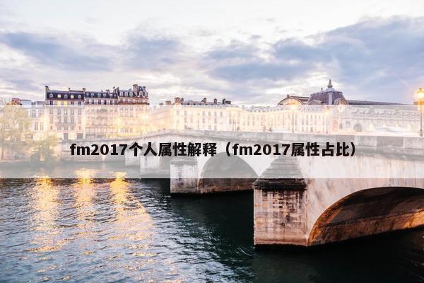 fm2017个人属性解释（fm2017属性占比）