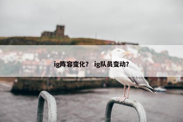 ig阵容变化？ ig队员变动？