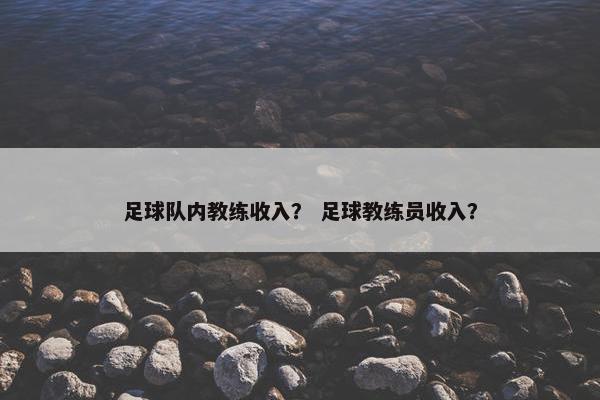 足球队内教练收入？ 足球教练员收入？