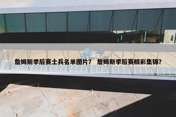 詹姆斯季后赛士兵名单图片？ 詹姆斯季后赛精彩集锦？
