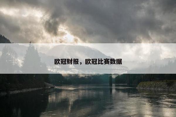 欧冠财报，欧冠比赛数据