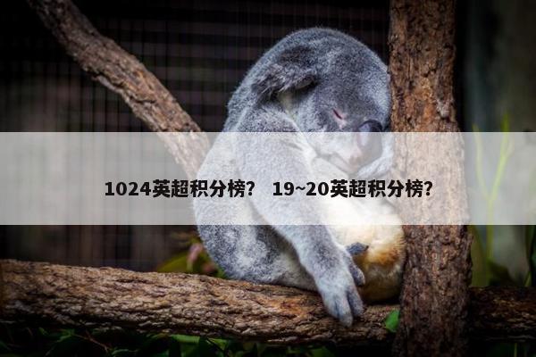 1024英超积分榜？ 19~20英超积分榜？