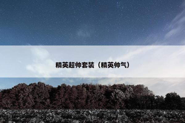精英超帅套装（精英帅气）