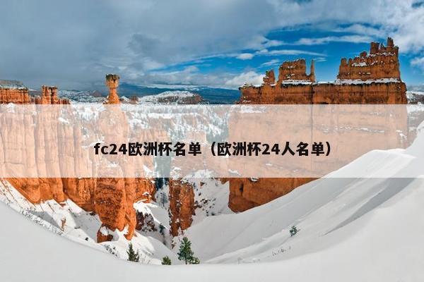 fc24欧洲杯名单（欧洲杯24人名单）