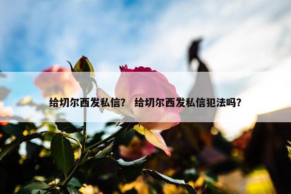 给切尔西发私信？ 给切尔西发私信犯法吗？