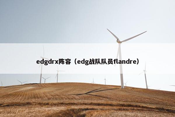 edgdrx阵容（edg战队队员flandre）