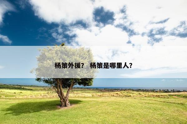杨策外援? 杨策是哪里人? 杨策外援? 杨策是哪里人?