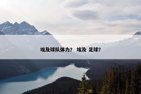 埃及球队体力？ 埃及 足球？