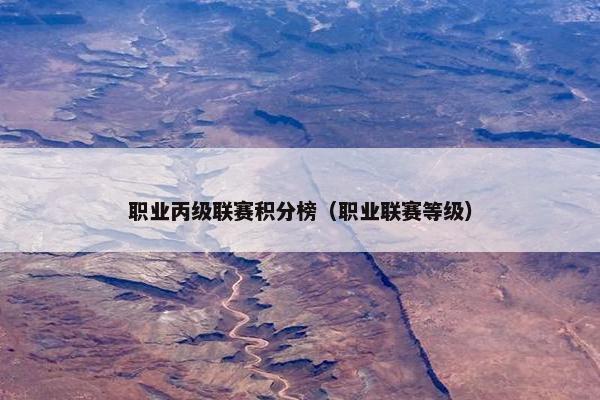 职业丙级联赛积分榜（职业联赛等级）