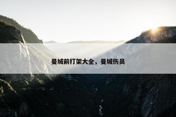 曼城前打架大全，曼城伤员
