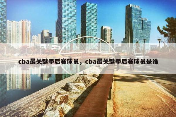 cba最关键季后赛球员，cba最关键季后赛球员是谁