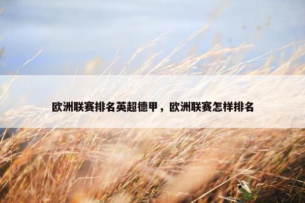 欧洲联赛排名英超德甲，欧洲联赛怎样排名