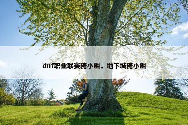 dnf职业联赛糖小幽，地下城糖小幽
