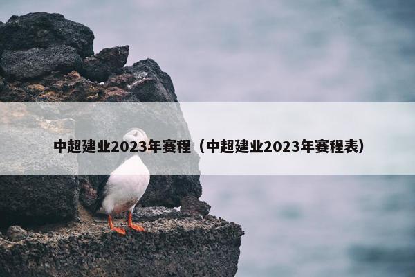 中超建业2023年赛程（中超建业2023年赛程表）