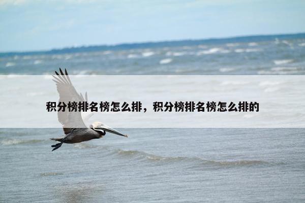 积分榜排名榜怎么排，积分榜排名榜怎么排的