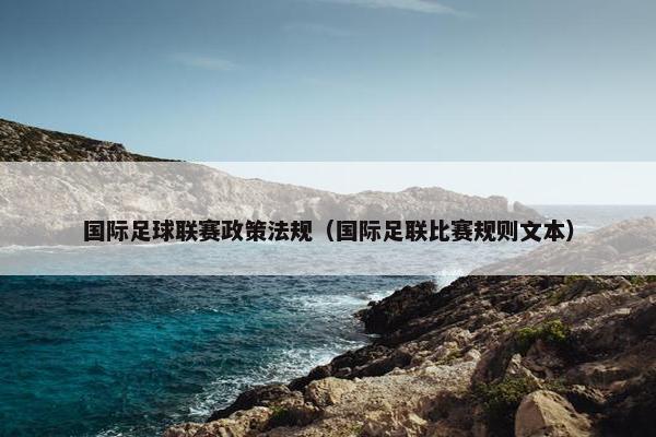 国际足球联赛政策法规（国际足联比赛规则文本）