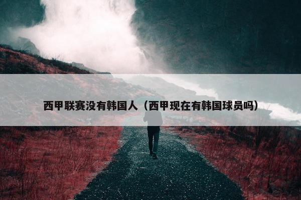 西甲联赛没有韩国人（西甲现在有韩国球员吗）