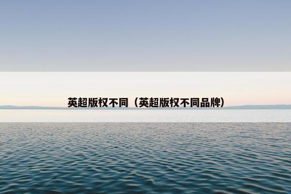 英超版权不同（英超版权不同品牌）