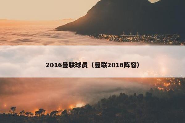 2016曼联球员（曼联2016阵容）