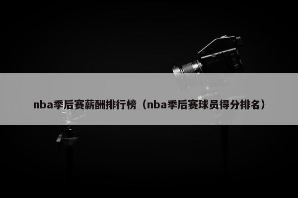 nba季后赛薪酬排行榜（nba季后赛球员得分排名）