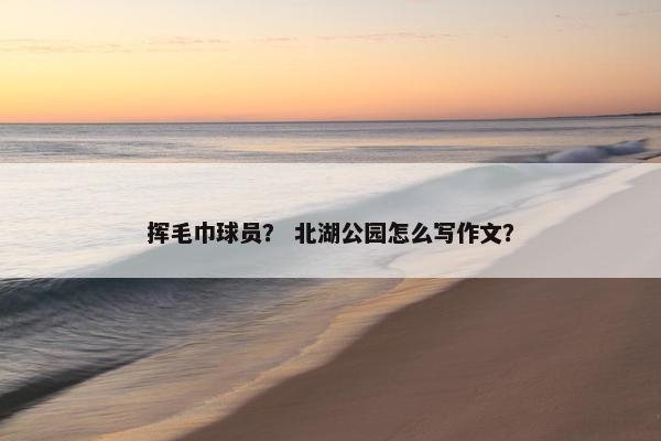 挥毛巾球员？ 北湖公园怎么写作文？