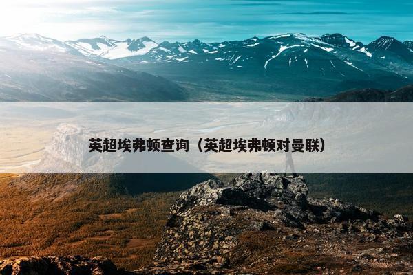 英超埃弗顿查询（英超埃弗顿对曼联）