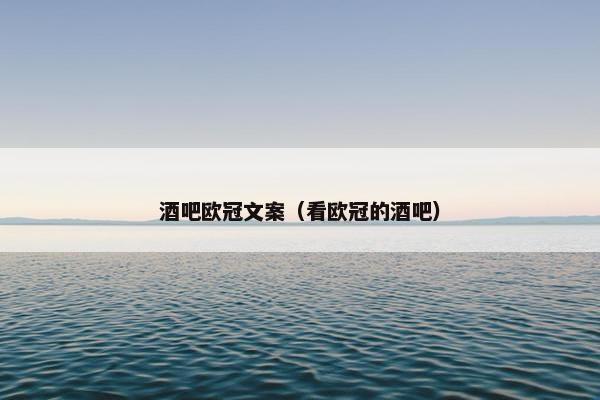 酒吧欧冠文案（看欧冠的酒吧）