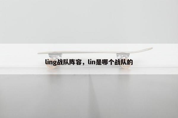 ling战队阵容，lin是哪个战队的