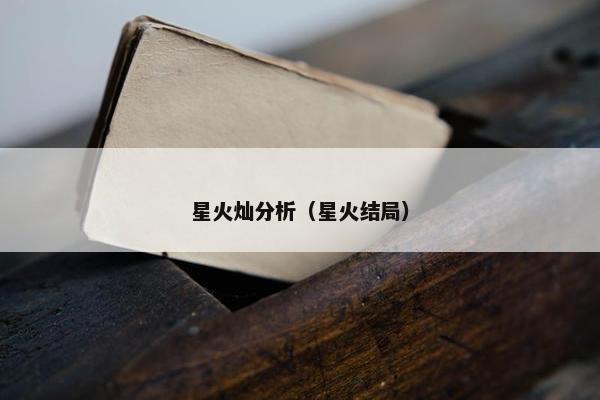 星火灿分析（星火结局）