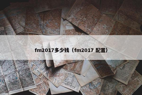 fm2017多少钱（fm2017 配置）