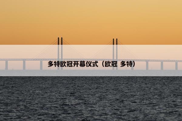 多特欧冠开幕仪式（欧冠 多特）